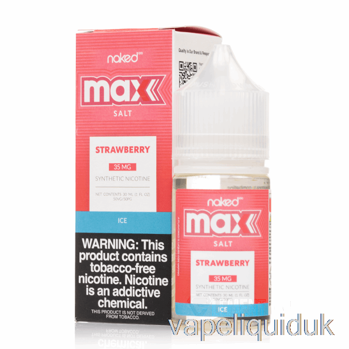 ICE Strawberry - Naked MAX Salt - 30mL 50mg Vape Liquid